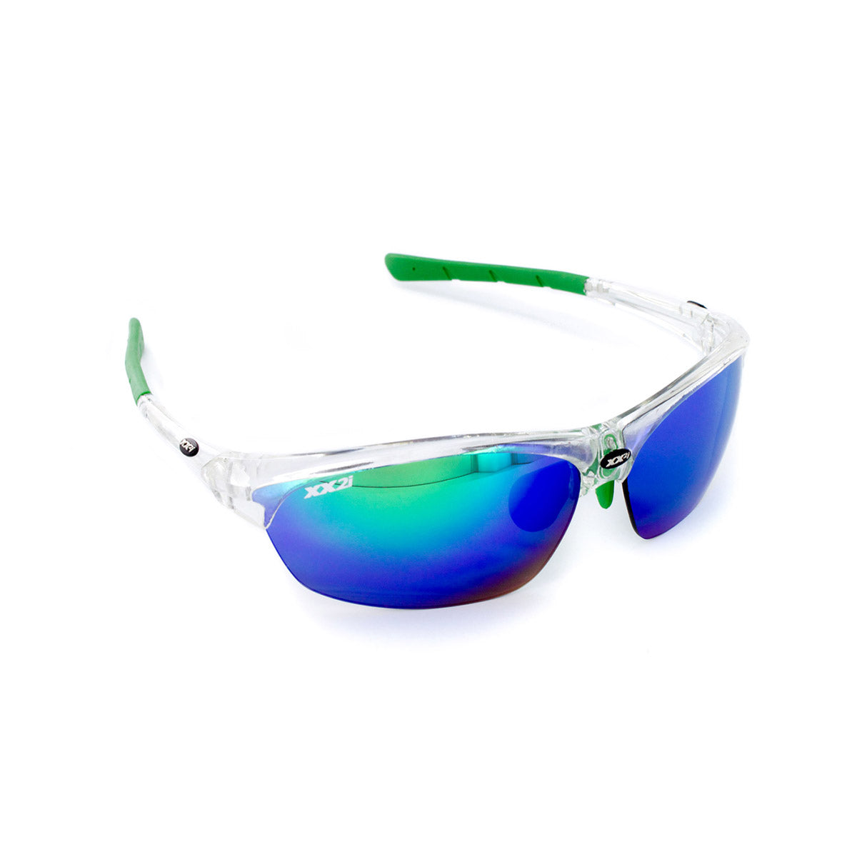 France1 Sport Sunglasses Hyper Green Blue Flash Lenses by XX2i Optics