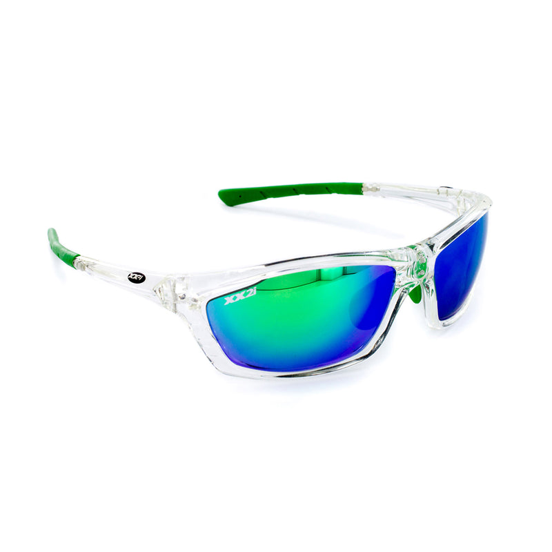 USA1 Sport Sunglasses Crystal with Green Flash Lens by XX2i Optics